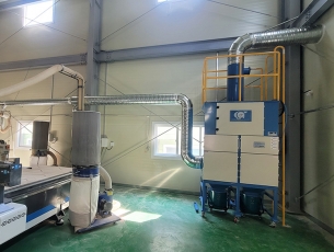 Computer Numerical Control process wood dust collector