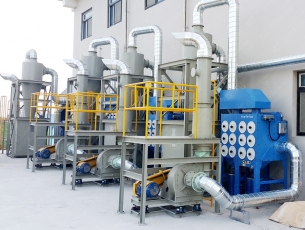 Installation cyclone dust collector