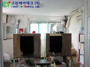 토너충전용 에어펄스 집진기 (흡입배관 수정공사)