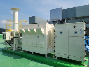 Drug manufacturing dust and odor adsorption tower + dust collector